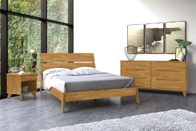 Copeland Furniture Linn Bed Saddle Cherry